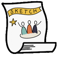 Drawing Paper Sticker by Debetekenaar