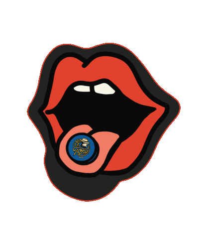 Party Mouth Sticker by El Tony Mate