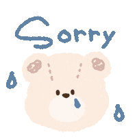 Sorry Bear Sticker