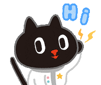 Kuroro_official happy cat hello hi Sticker