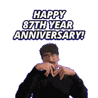 87 Year Anniversary Sticker
