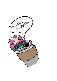 Tired Coffee Sticker
