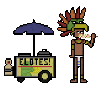 Mexico 8Bit Sticker by Alex Mendiola