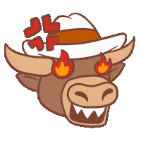 Angry Ut Austin Sticker by Winnie Gu 顾韵昀