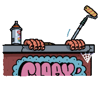 New Year Graffiti Sticker by cloakwork