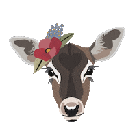 LilaLotta animal sweet flowers lovely Sticker