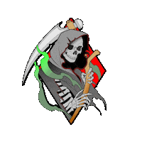 Reaper Rotating Sticker by TectonApparel