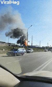 Road View of Gas Explosion in Novosibirsk, Russia