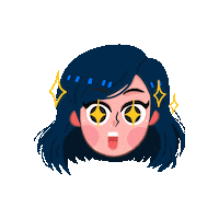 Starry Eyed Wow Sticker