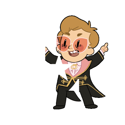 Illustration Birthday Sticker by Elton John
