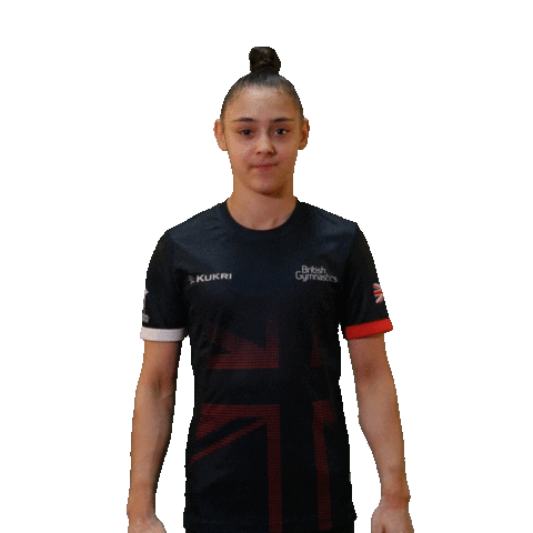 Excited Point Sticker by British Gymnastics