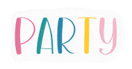 Party Lettering Sticker