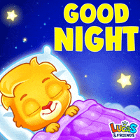 Tired Good Night GIF by Lucas and Friends by RV AppStudios
