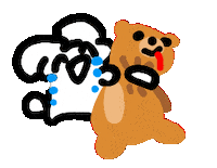 Sad Bear Sticker by Annafish