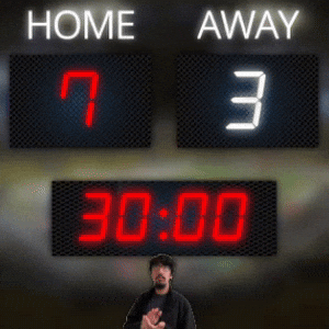 Home: 7, Away: 3