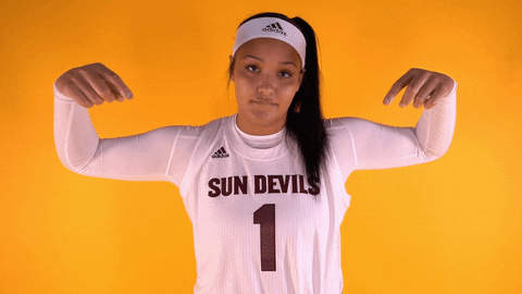 Pointing Down Womens Basketball GIF by Sun Devils