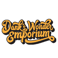 Danks_Wonder_Emporium logo black yellow smoke Sticker