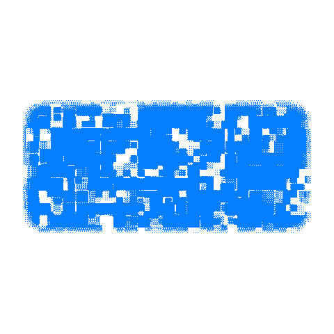 blue glitch STICKER by Douglas Schatz
