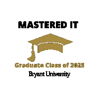 Masters Degree Graduation Sticker by Bryant Graduate Programs