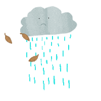 larapaulussen sad mood fall rain Sticker