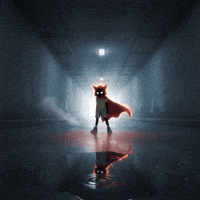 Red Cape Silhouette GIF by G*BOY