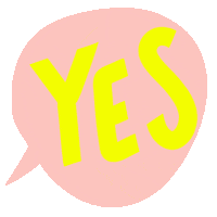 GabsGraphs yes pink yellow gabsgraphs Sticker