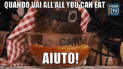 all you can eat ciao darwin 8 GIF by SuperGuidaTv