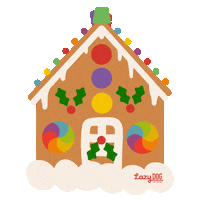 Decorating Gingerbread House Sticker by Lazy Dog Restaurant & Bar