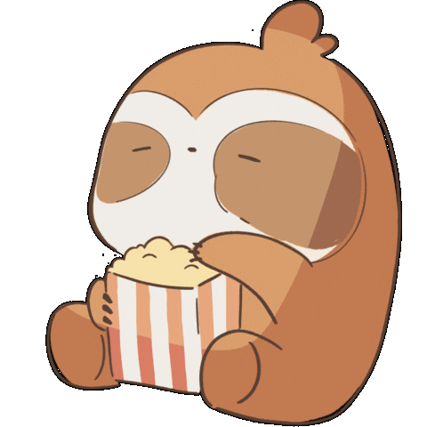 Sloth 爆米花 Sticker