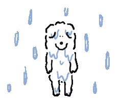 Heavy Rain Dog Sticker by mmhn