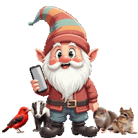 Cute Gnome Taking A Selfie Sticker