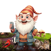 Cute Gnome Taking A Selfie Sticker