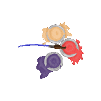 MimiLelya colors paint brush paint brush Sticker