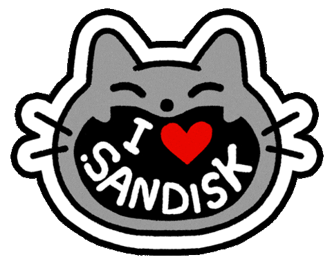 Happy Cat Ssd Sticker by Sandisk