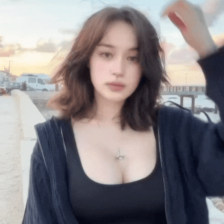 Staring Cute Girl GIF