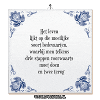Leven Verandering Sticker by Tegelspreuken.nl
