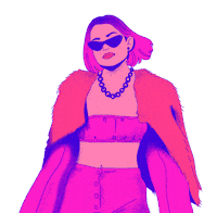 Pink Badass Sticker by ARAE