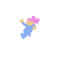 Girl Jump Sticker