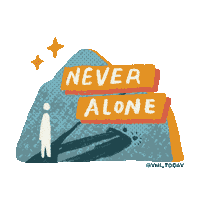 Lonely You Are Not Alone Sticker by ymi.today