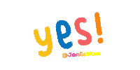 D Yes Sticker by Janiushka's