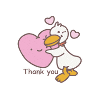 DuckyGreg heart thanks duck thankyou Sticker