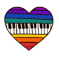 Piano Colorfully Sticker