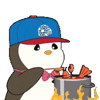 Gordon Ramsay Cooking Sticker by Pudgy Penguins