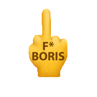 Boris Johnson Middle Finger Sticker by jessicavwalsh