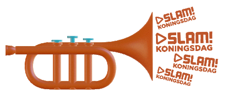 festival orange Sticker by SLAM! Koningsdag