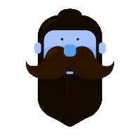 Men Beard Sticker by LottieFiles