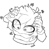 Axl_Reanyous anime panic abi tremble Sticker