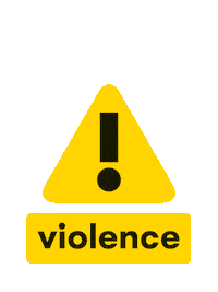 Violence Warning Sticker by kijkwijzeronline