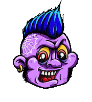 Monster Punk Sticker by El Mutante