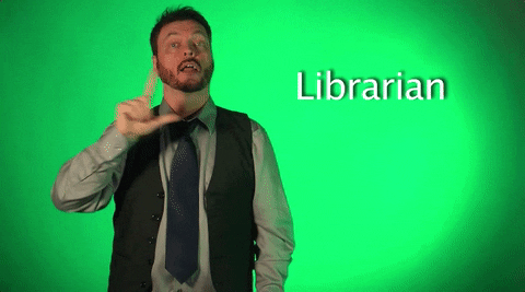 sign language librarian GIF by Sign with Robert